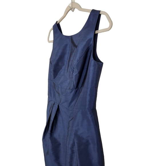 Alfred Sung D523 Midnight Blue Open Back Bow Dress Women's Size 4 - Picture 7 of 13